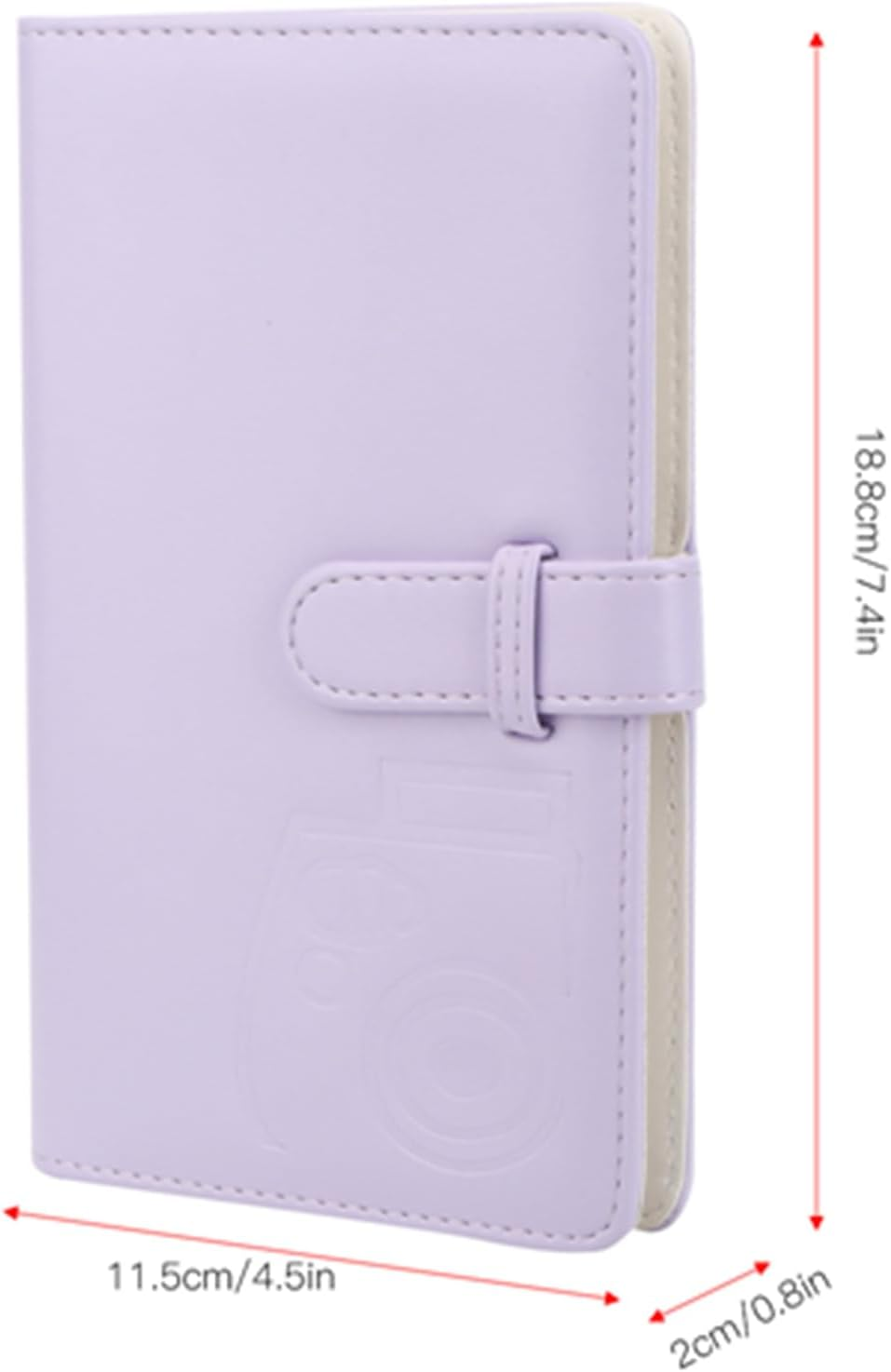 3 in 96 Pockets Photo Album, Picture Albums Cardcase Bank Card Storage Book for Mini11/8/9/7S/25/70/90 Instant Camera Photograph (Purple) image number 2