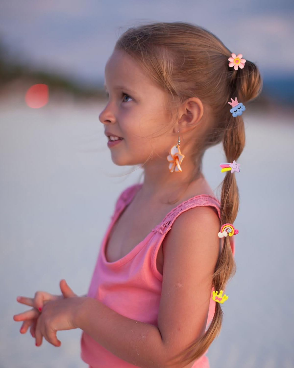 TPZORJX Pack of 30 Cute Little Hair Bobbles for Baby, Little Girls with Thin and Medium Thick Hair, Ponytail Holder Hair Accessories, Elastic Children'S Hair Bobbles with Fruits, Flowers and Bows image number 2