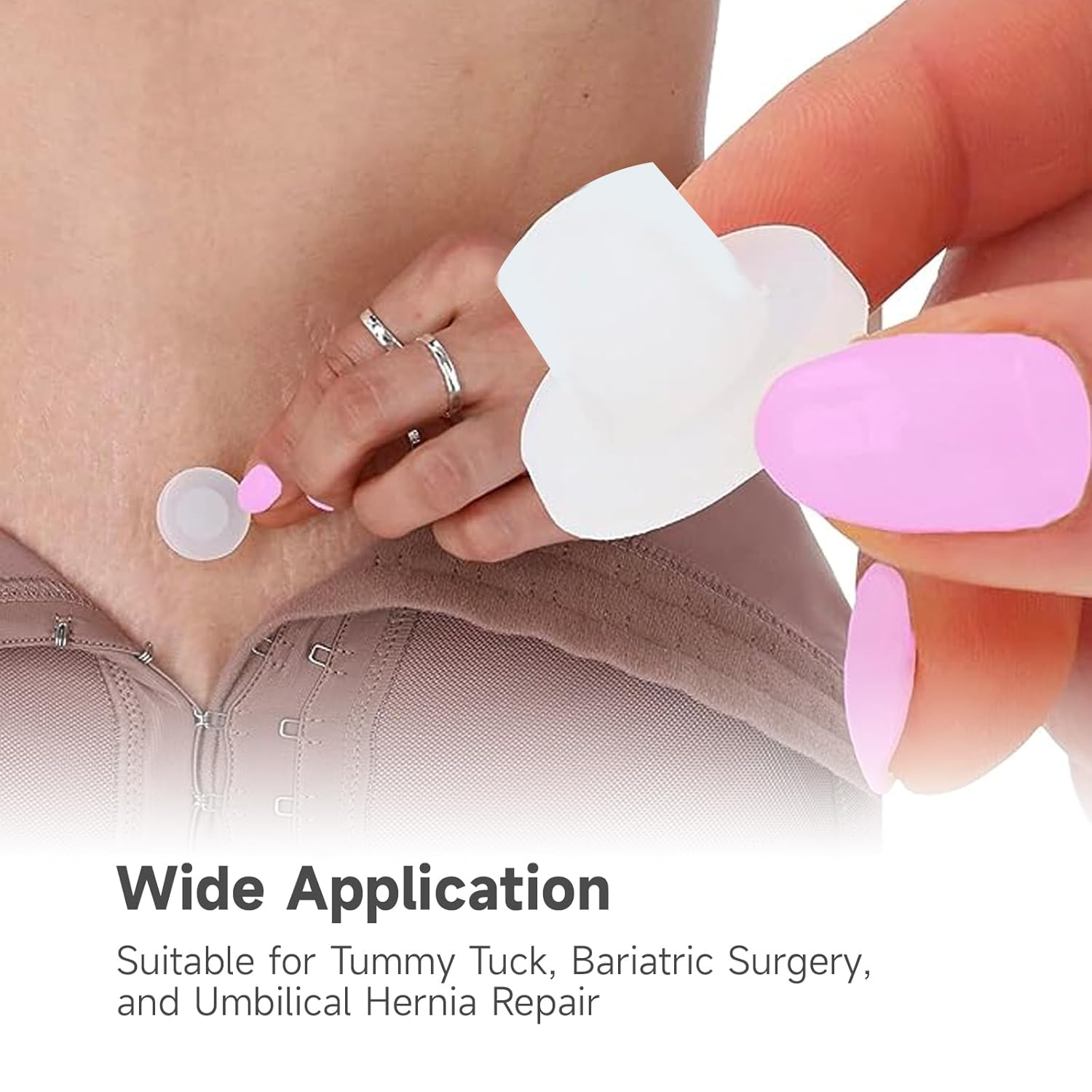 NIIIYTYB 12 Pcs Belly Button Plug Silicone Shaper and 50Pcs Tape - Tummy Training for Umbilical Hernia Repair- Retainer, Cover, and Healing Tool for Dress Supplies