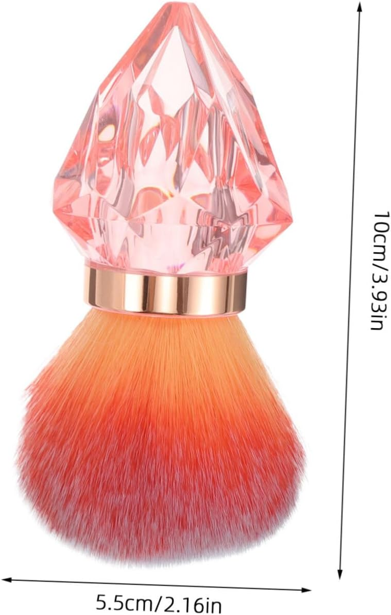 WEKADRIN Nail Dust Brush Diamond Shape for Nail Art Makeup Powder Applicator Soft Bristles Multi-Use Beauty Tool image number 1
