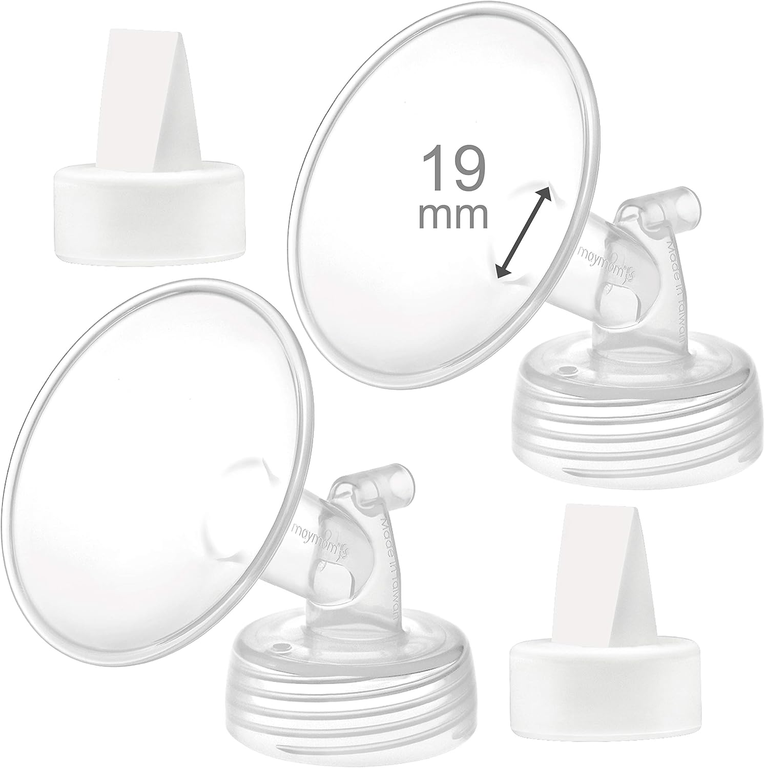 Maymom 19Mm Flange and Duckbill Valve Compatible with Spectra S1 Spectra S2 Breastpump Not Original Spectra S2 Accessories Spectra Pump Parts Replace Spectra Duckbill Valve and Flange