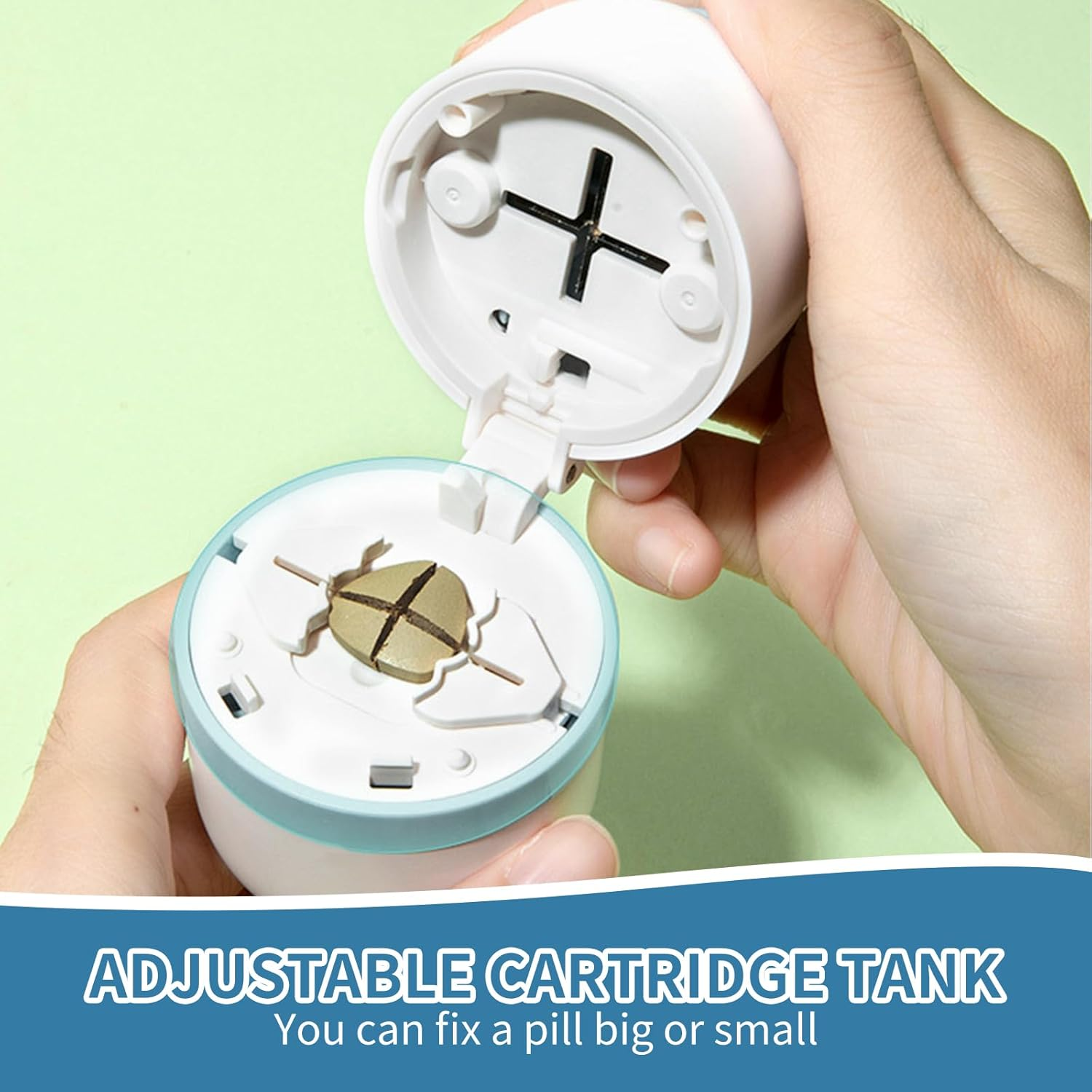 4 Functions Pill Cutter with Stainless Steel Blade Portable Pill Crusher Compact Pill Organizer for Small and Tiny Pills (Blove) image number 6