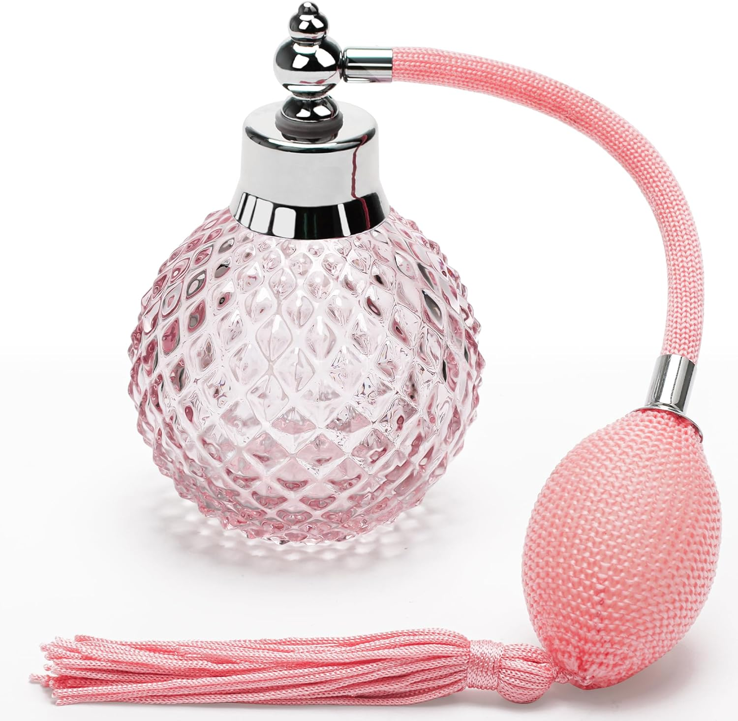 Coolrunner Crystal Art Vintage Style Refillable Perfume Atomizer Long Spray Bottle 100Ml (Blue)