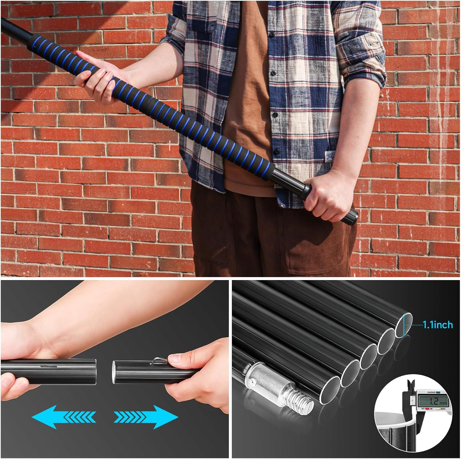 Window Solar Panel Cleaning Kit, 12M Length Window Washing Cleaner Equipment, Water Fed Pole Kit, Solar Panel Roof Glass Cleaner Tool image number 2