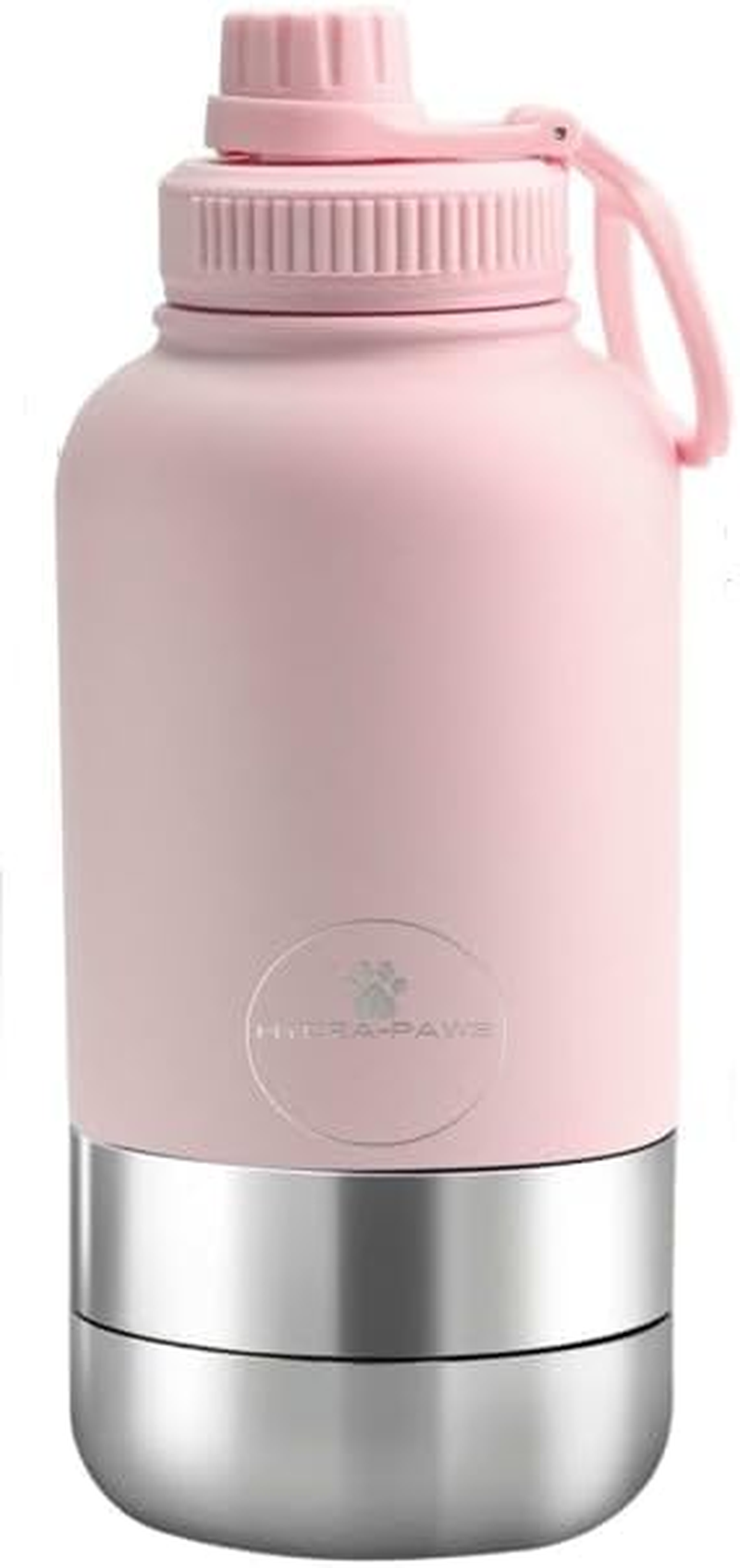 Hydra-Paws Pets Double Wall Vacuum 32Oz Insulated Stainless Steel 3 in 1 Water Bottle (Navy Blue, 32Oz)