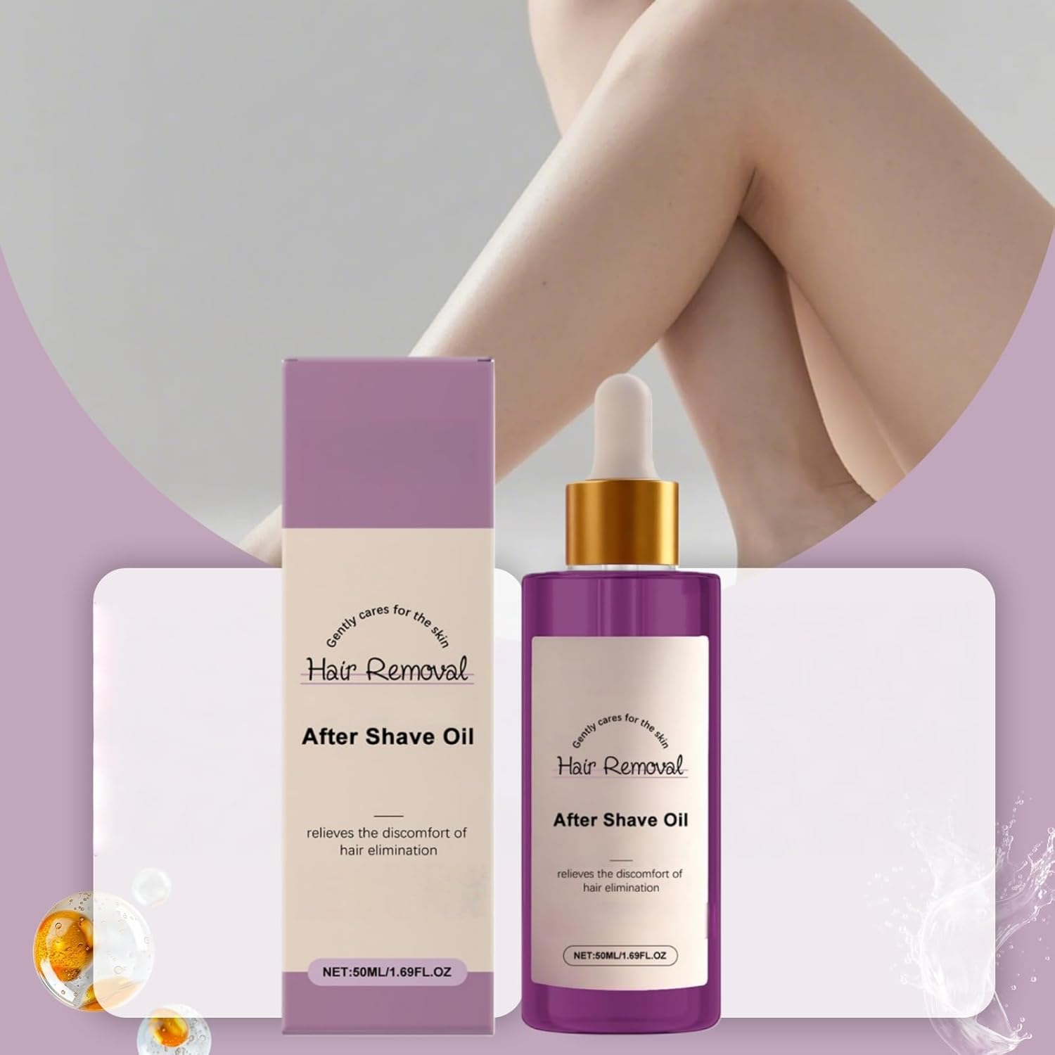 After Shave Oil for Women - Soothing & Moisturizing Formulation for Ingrown Hairs & Dryness, Soothes & Cool Skin to Help Prevent Ingrown Hairs& Razor Bumps, after Wax Care for All Skin Types (3) image number 3