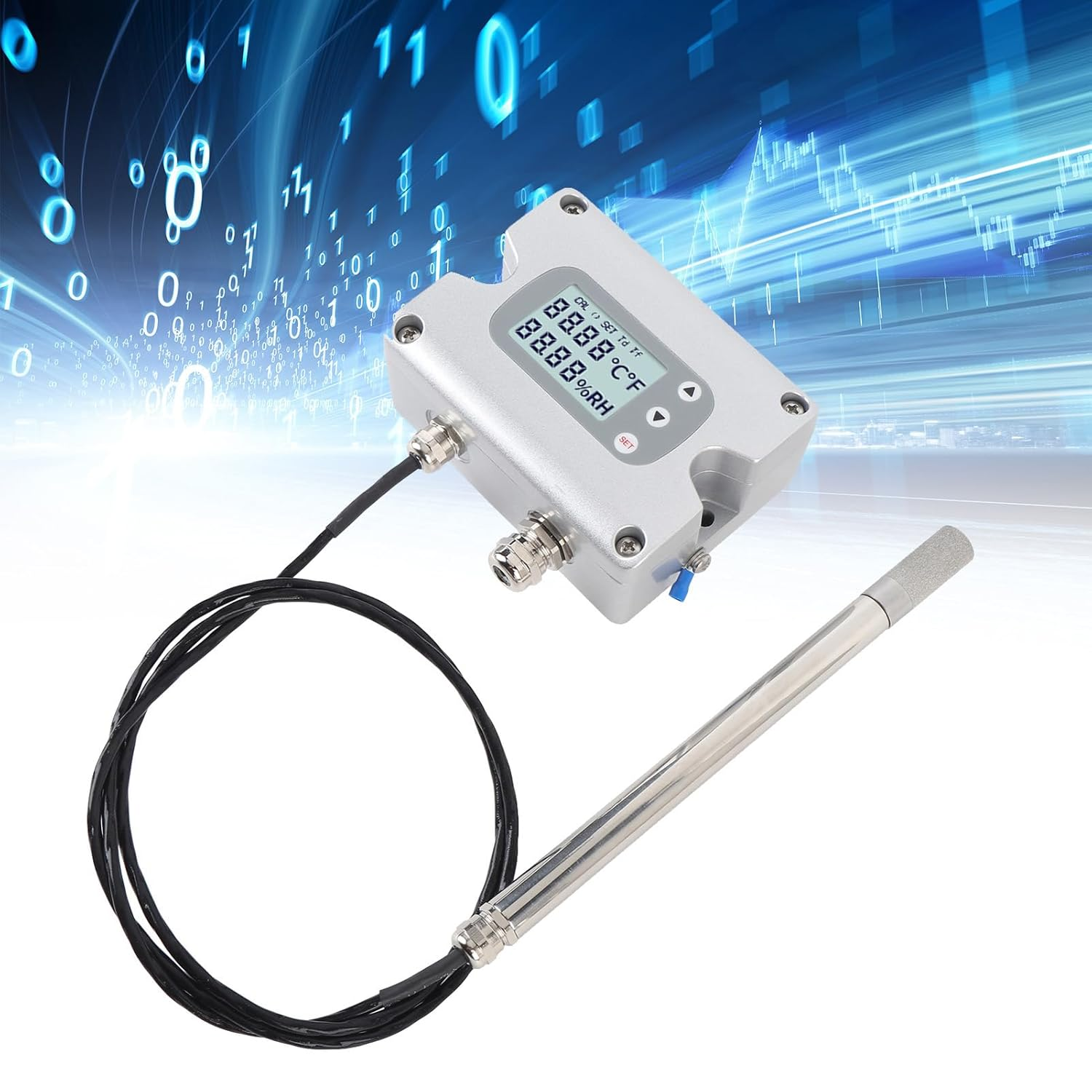 Jectse Industrial Grade Temperature and Humidity Transmitter Sensor with PT1000 Probe - Suitable for Diverse Environmental Measurement Needs image number 1
