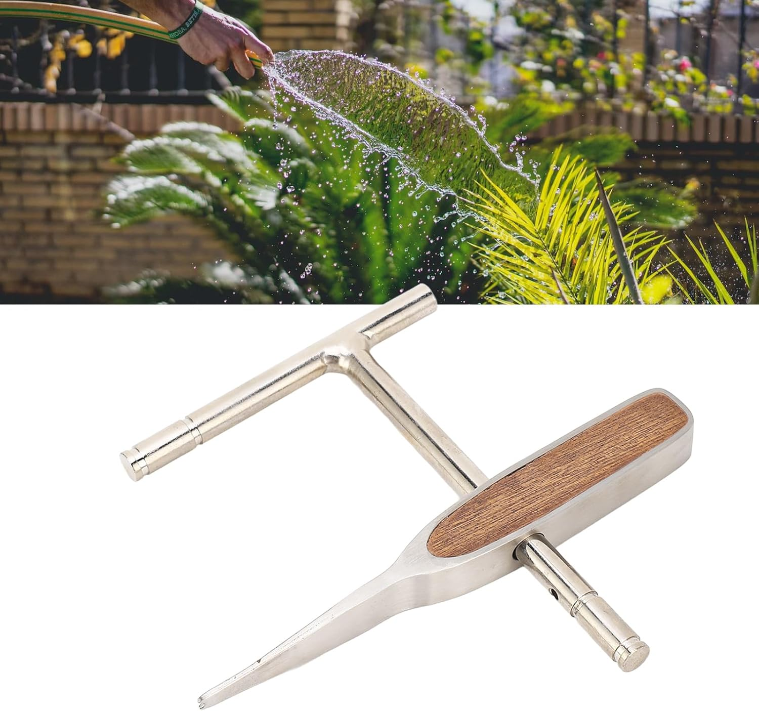 Manual Wire Clamp Tool for Machinist Carpenter, High Hardness Stainless Steel Wooden Multifunctional Hose Tensioner for Repairing Air and Garden Hoses, Kitchen Pipes image number 2