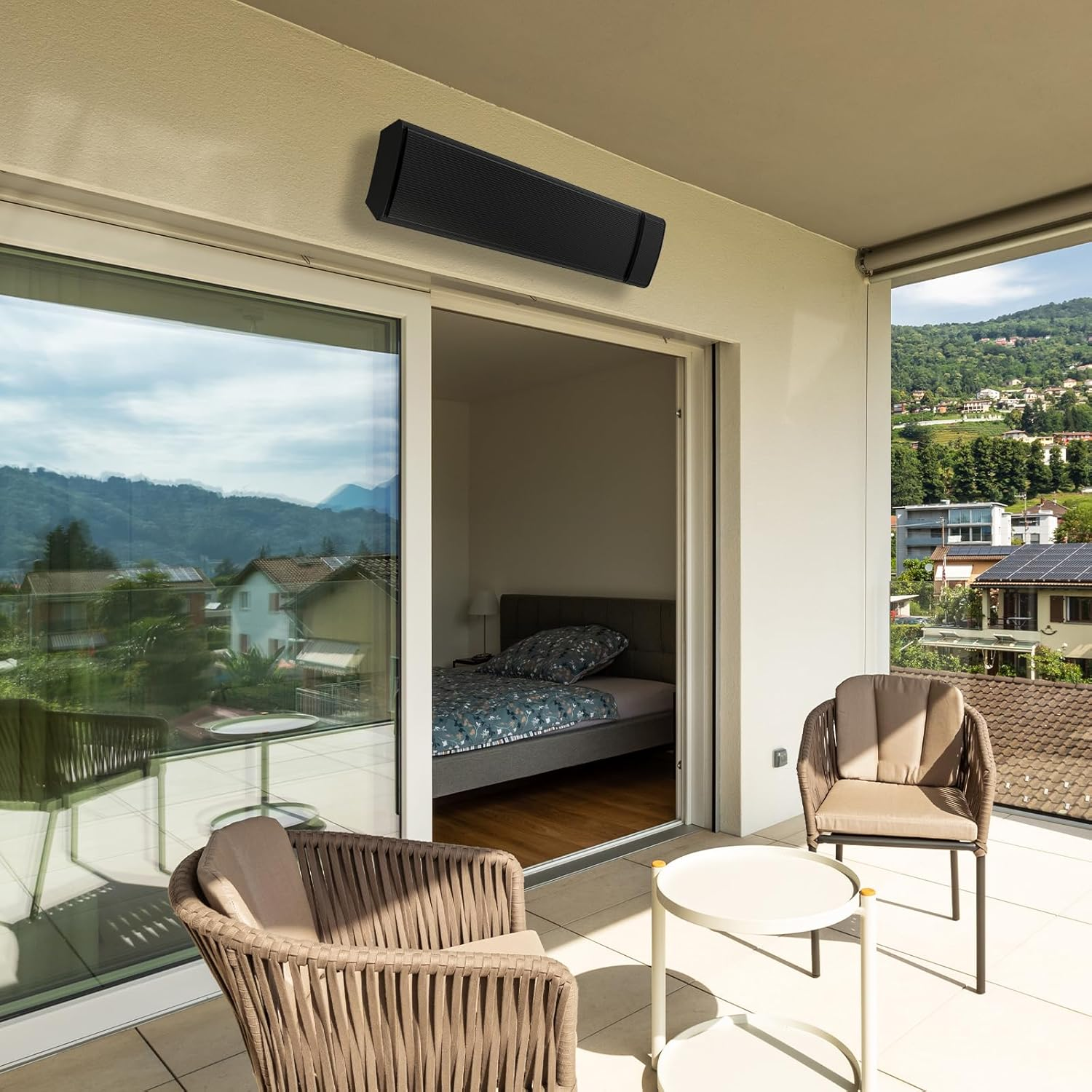 1500W WIFI Infrared Heater for Outdoor, Built-In Thermostat Infrared Heater Strip, Mobile App Control Wall & Ceiling Energy Saving Eco-Friendly Heating Radiant Patio Heater image number 1