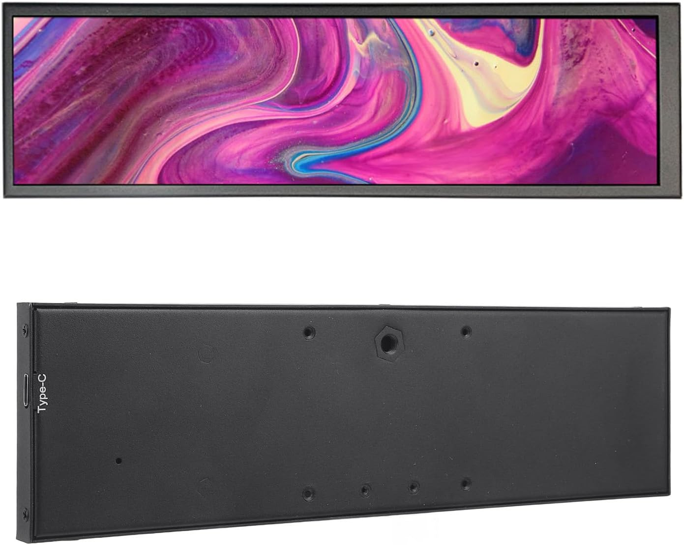 8.8In Computer Temp Monitor, PC Temperature Display Sensor Panel IPS Mini Secondary Screen, CPU RAM HDD Data FPS Monitor, USB C PC Sensor Panel Display for Desktop Chassis image number 1