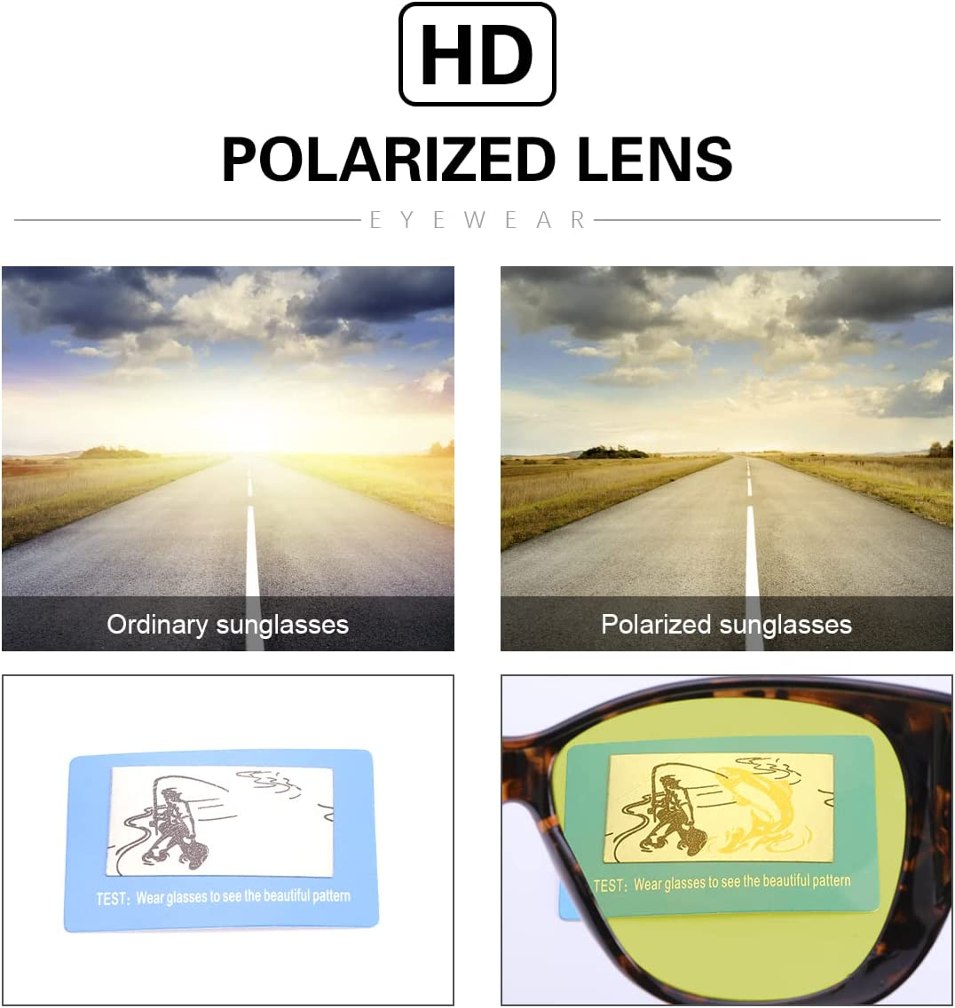 Night Driving Glasses Fit over  Glasses anti Glare Polarized, Wrap around Night Vision Glasses for Men and Women - Black Frame Yellow Lens image number 2