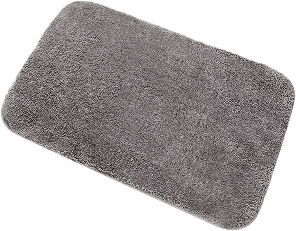 Bathroom Rug Mat, Extra Soft Absorbent Premium Bath Rug, Non-Slip Comfortable Bath Mat, Carpet for Tub, Shower, Bath Room, Machine Washable (60 X 40 Cm, Dark Grey) image number 2
