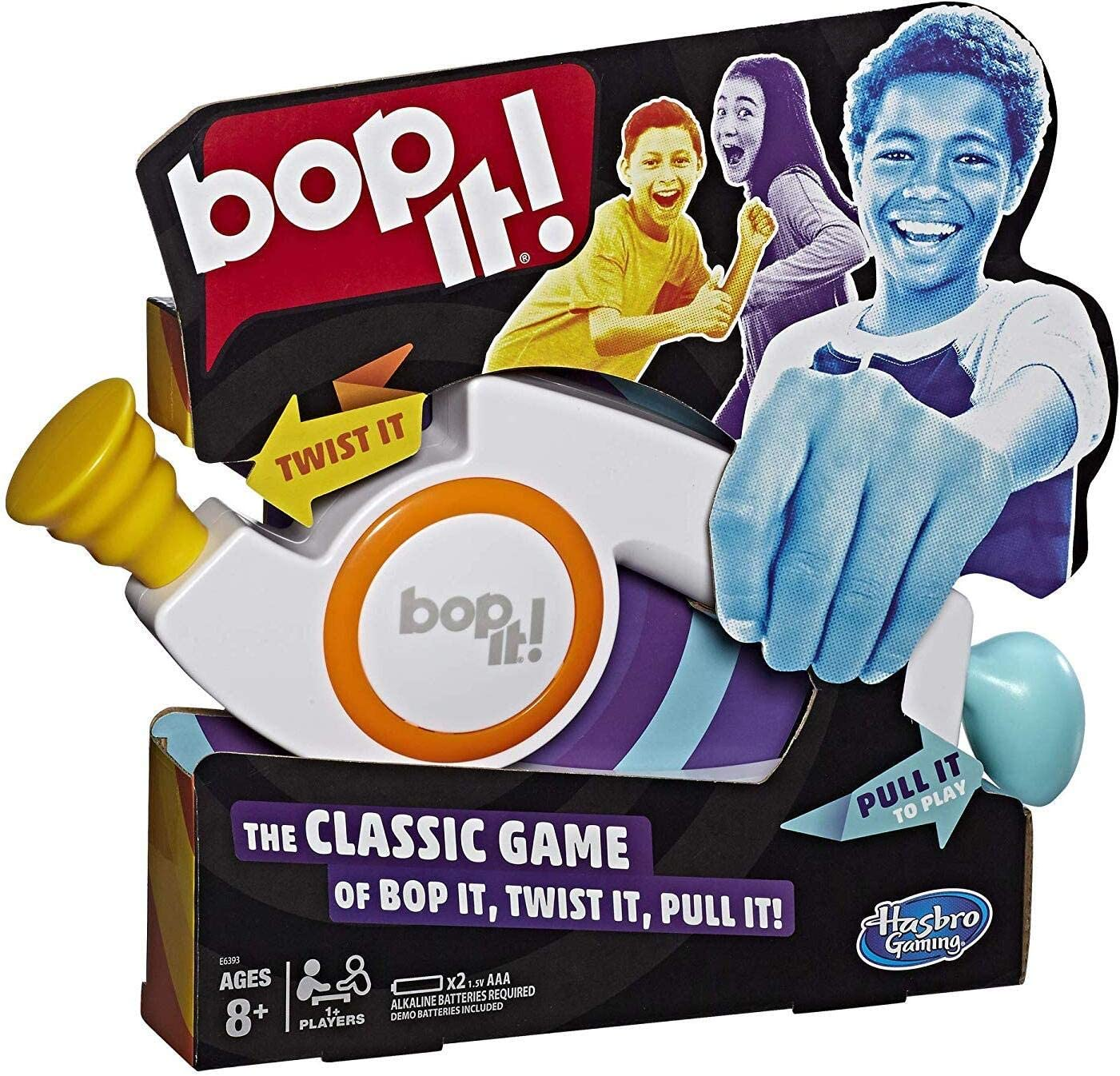 BOP IT - Classic Size - Bop It, Twist It and Pull It - in the Right Sequence - Electronic Family Memory Games and Toys for Kids, Boys and Girls - Ages 8+ image number 4