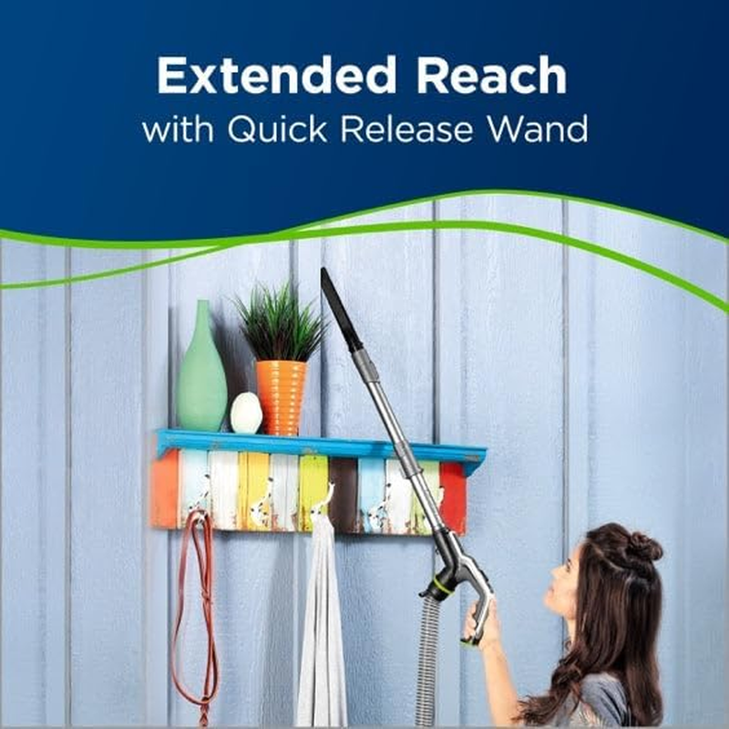 BISSELL Pet Hair Eraser Turbo 2454F | Bagless Upright Vacuum with Tangle-Free Brush Roll, Powerful Pet Hair Pickup with Turbobrush Tool & Led-Lit Crevice Tool