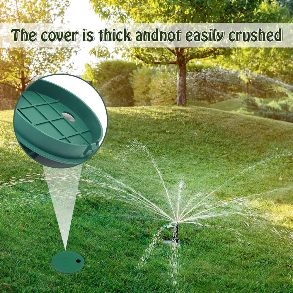2PCS Irrigation Valve Box Cover Lid, Sprinkler Valve Cover for round Valve Overlapping Covers,Sprinkler Irrigation System for Garden Outdoor Lawn Yard Sprinkler,Round Valve Box and Cover image number 4