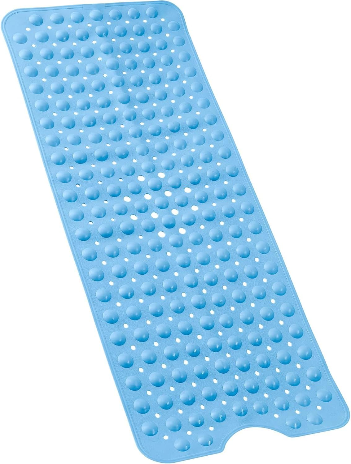 Mumoo Bear Bathtub and Shower Mats, Non Slip 40 X 16 Inch Extra Long Bathtub Mat, Machine Washable Bathmat with Drain Holes, Suction Cups for Bathroom Floor -Light Blue image number 5