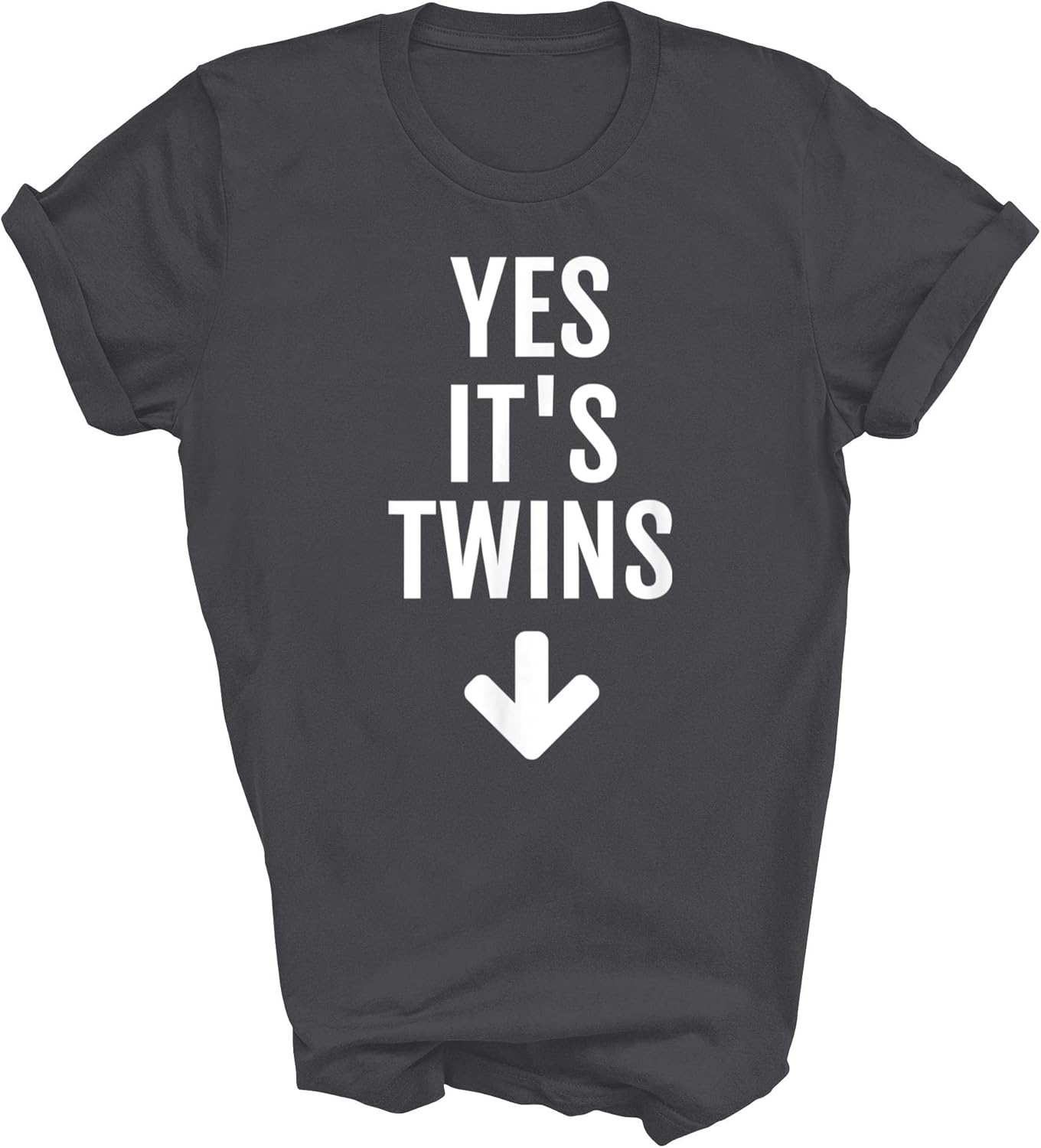 Above Good Tee Twins Pregnant Funny Maternity Twins Gift Unisex Shirt Women Men T-Shirt (Dark Heather;S)