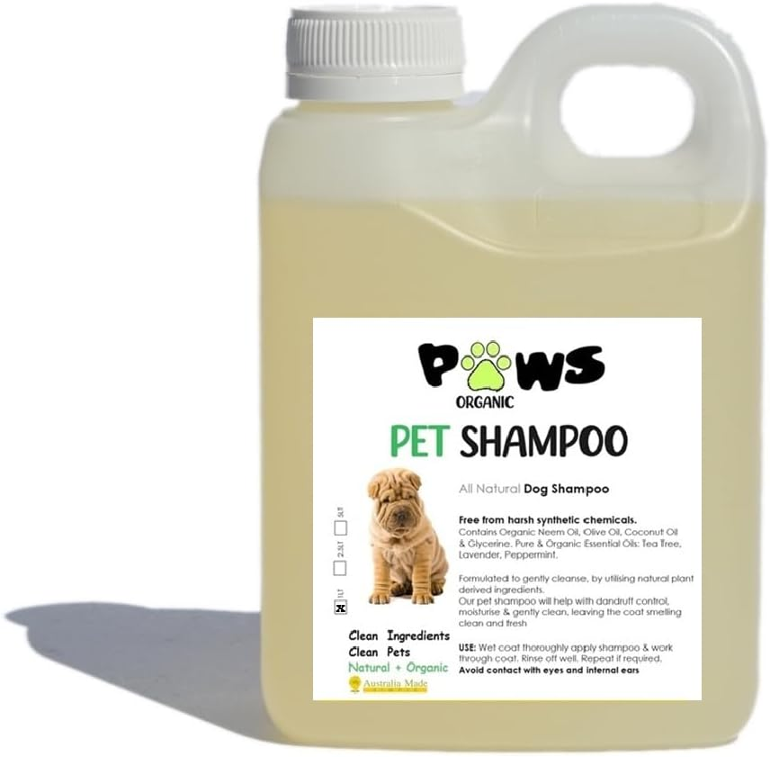 Paws Organic Everyday Shampoo Is Gentle on Coats and Smells Great with 3 Pure Essential Oils Added