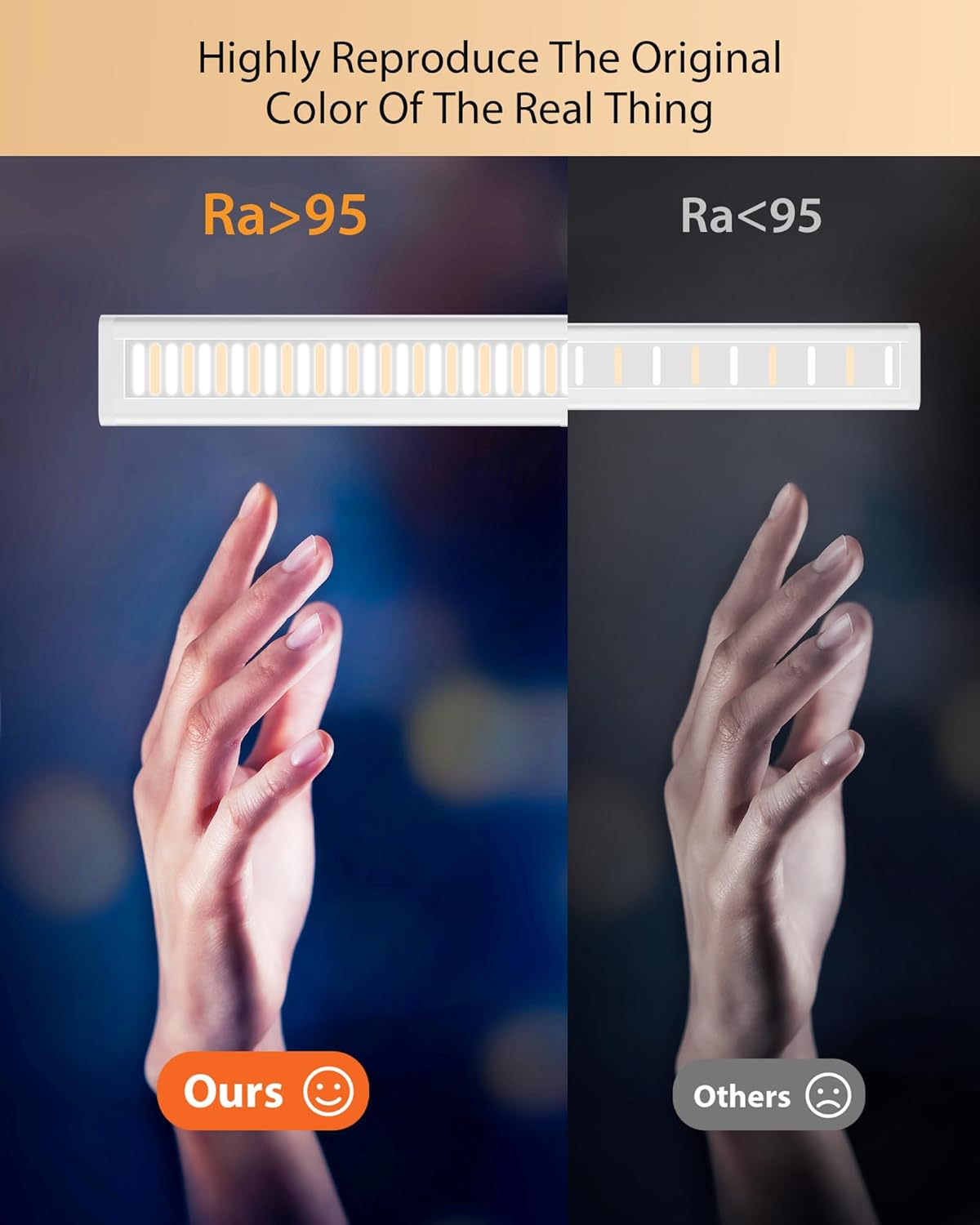 Clamp Desk Lamp with Adjustable Brightness, Eye-Caring LED, Rotatable Head, USB Powered, Space-Saving Design for Office, Reading, Work, and Home Desktop Lighting - White image number 6