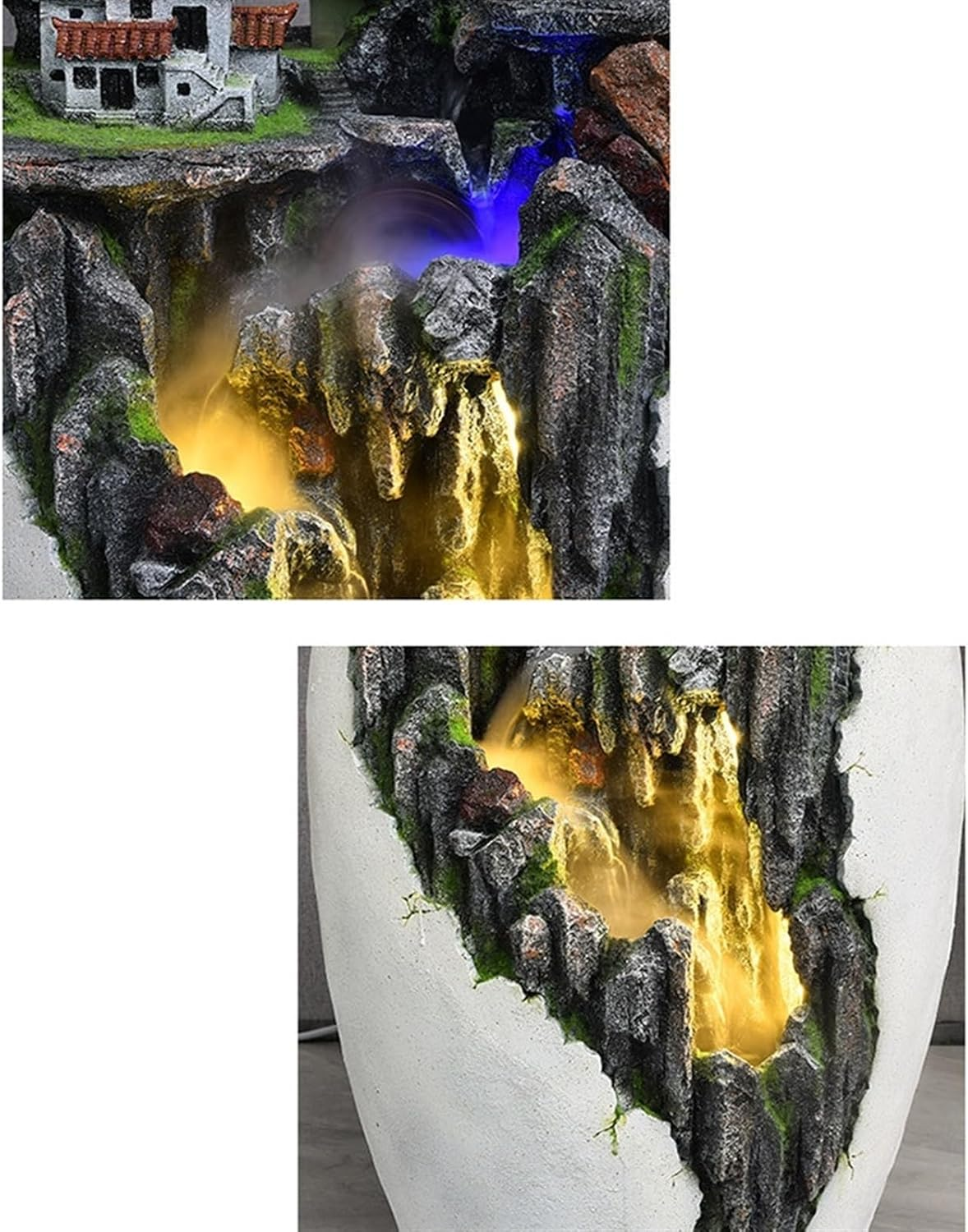 Outdoor Fountain Living Room Water Decoration, Evergreen Bonsai, Home Porch Courtyard Landscape, Circulation image number 2