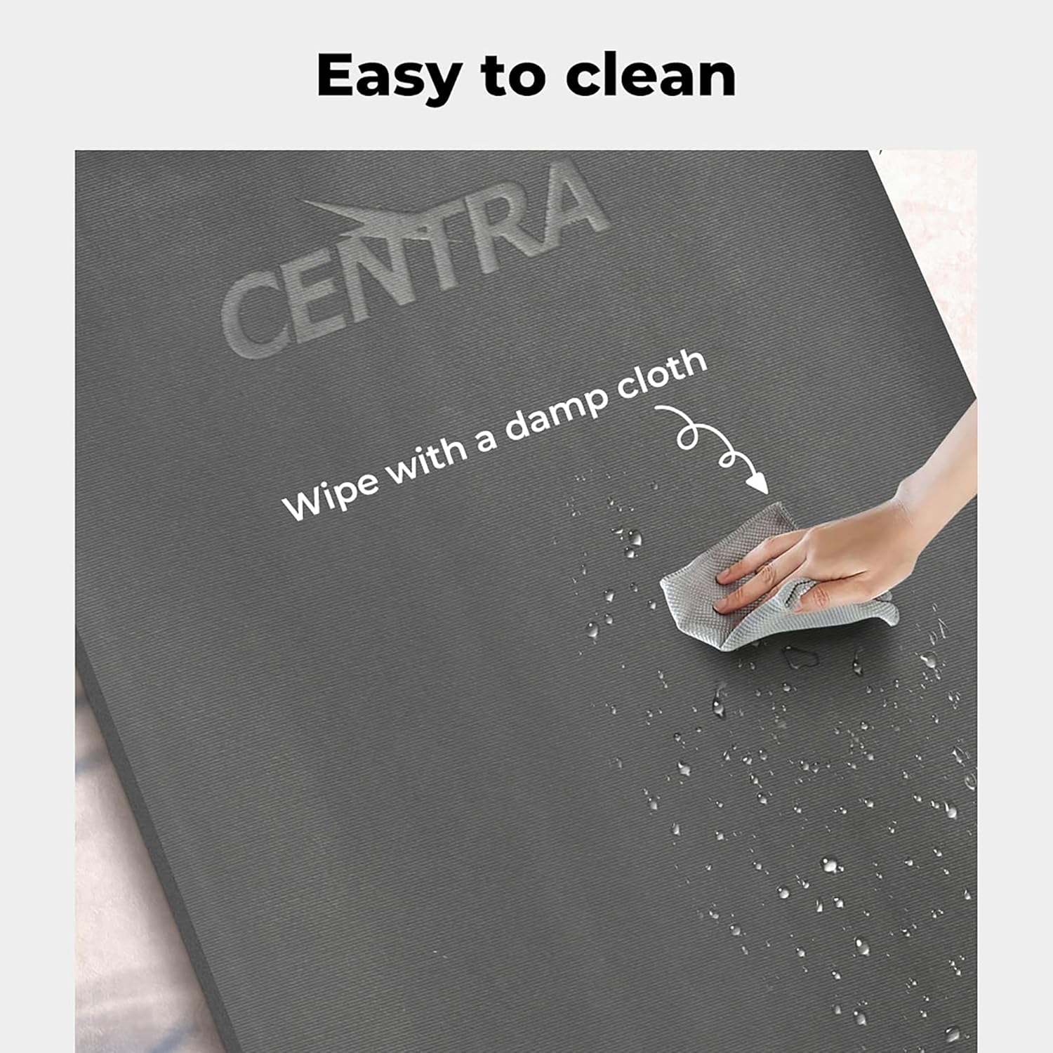 Centra Yoga Mat Lightweight Multipurpose Exercise Mat for Yoga, Pilates, and Home Workout,5Mm Thick Cushion for Joint Support and Stability,183Cm X 83Cm Grey/Green image number 4