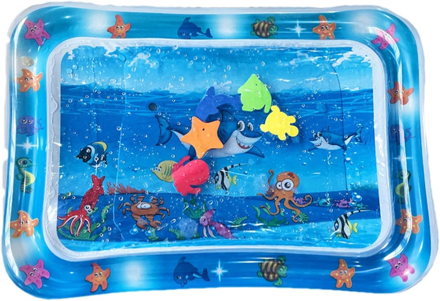 Water Mat for Cats, Water Sensory Playmat with Fish for Pet, Inflatable Water Mat for Cat and Dog, Water Sensory Pad Water Feel Cool Comfort image number 4