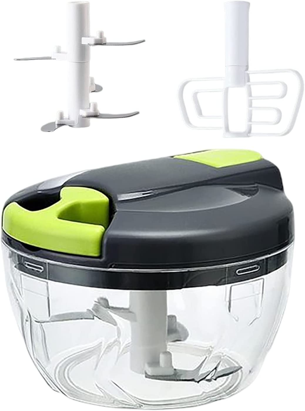 TOLASTO Manual Food Chopper Compact Handheld Onion Chopper, Garlic Squeezer Slicer, Pepper Cut, Herbs Chop, Cheeses Chopper Masher image number 4