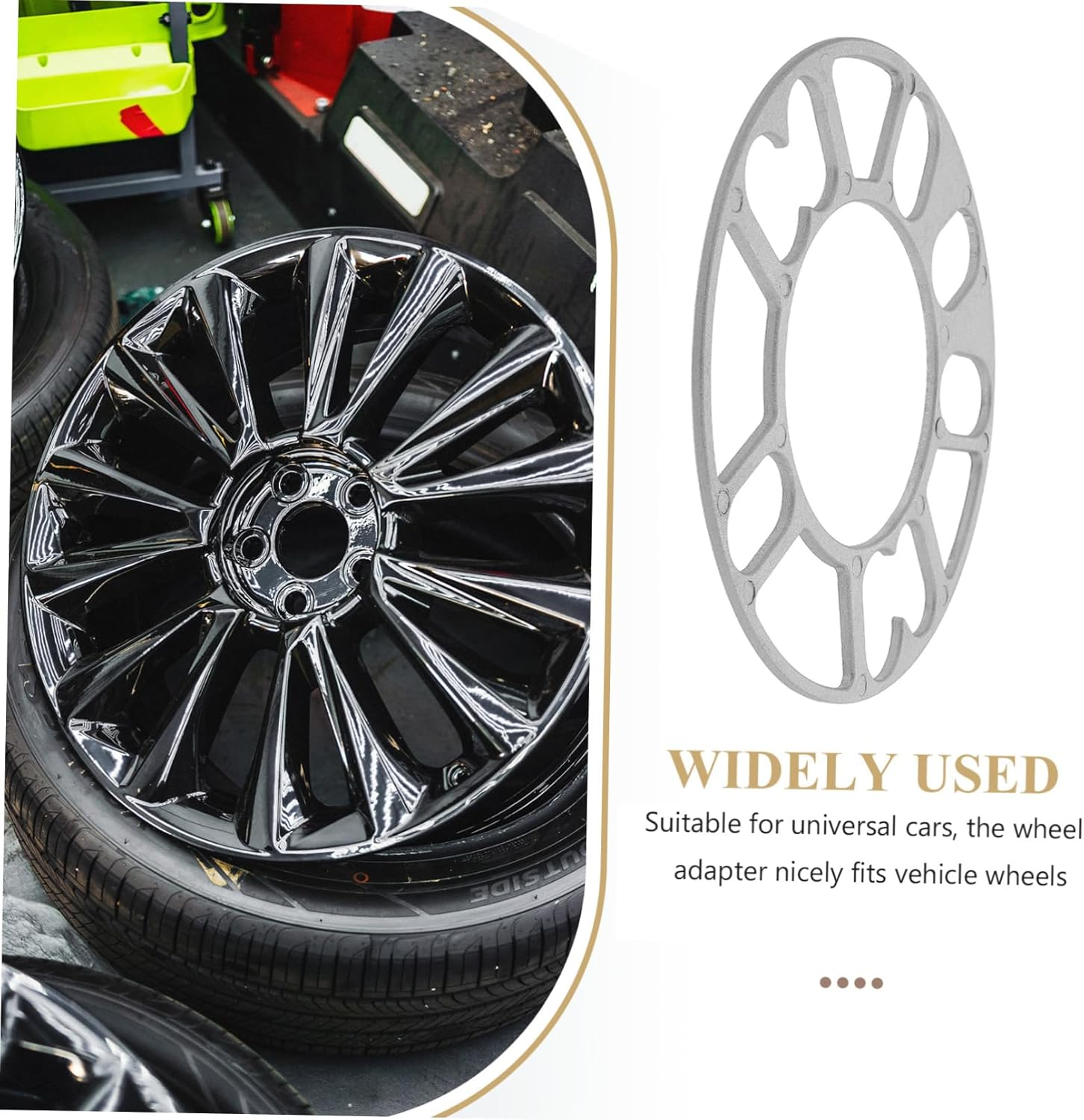 Mikinona Wheel Spacers for Car and Truck 3Mm Metal Plate Hub Adapter Automotive Wheel Spacer Plate Vehicle Part Hub Centric Replacement image number 3