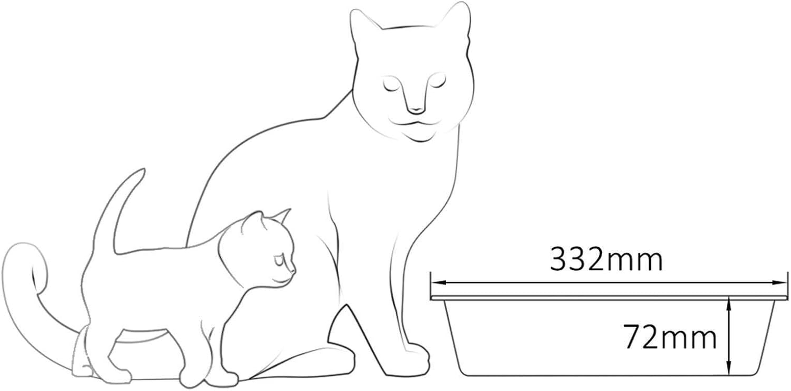 4Big.Fun Kitten Litter Tray Small Cat Litter Tray for Kittens with Strainer Toilet for Small Animals Rabbit Toilet Rodent Toilet image number 3