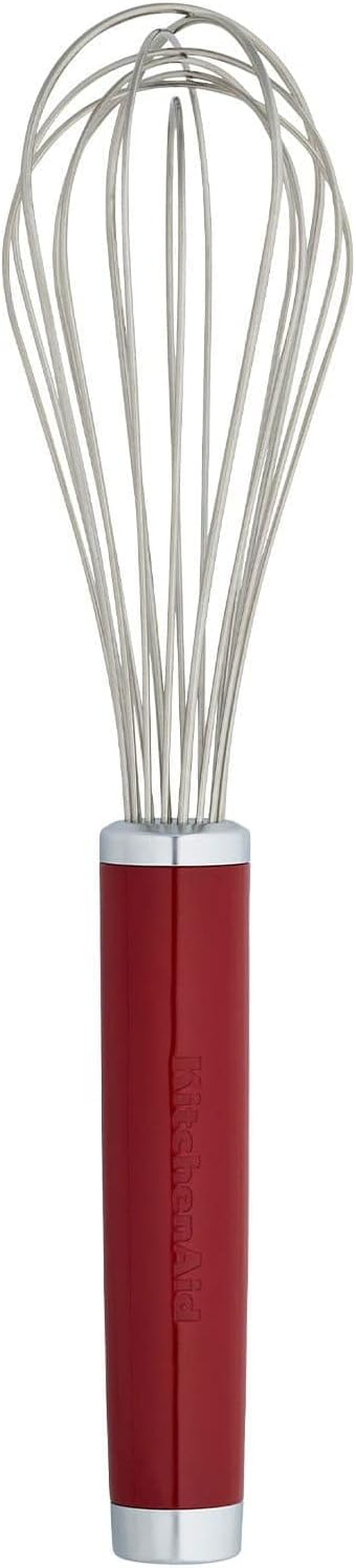 Kitchenaid Classic Whisk Empire Red - 27Cm Stainless Steel with Gloss Black Handle and Satin Chrome Accents | Ideal for Whipping, Beating Eggs, and Mixing | Suitable for Both Dry & Liquid Ingredients
