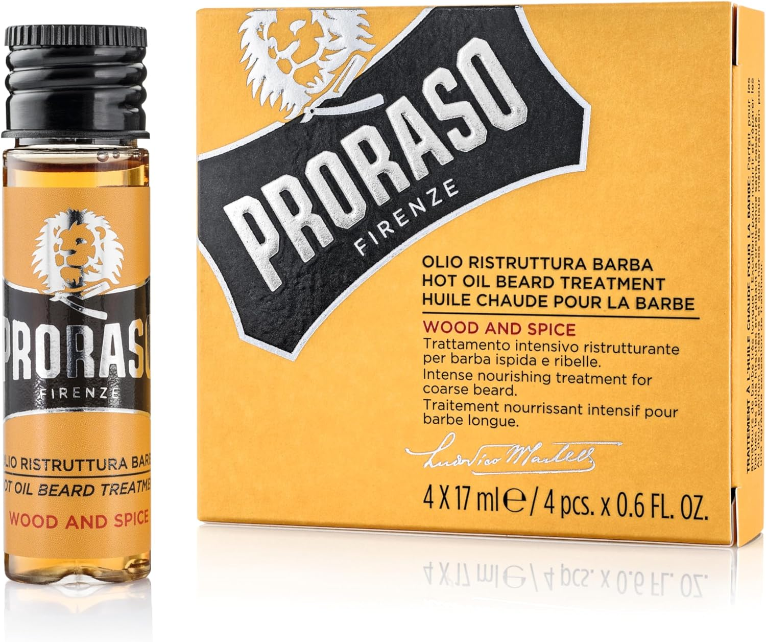 Proraso Wood and Spice Hot Oil Beard Treatment 4-Piece Set image number 1