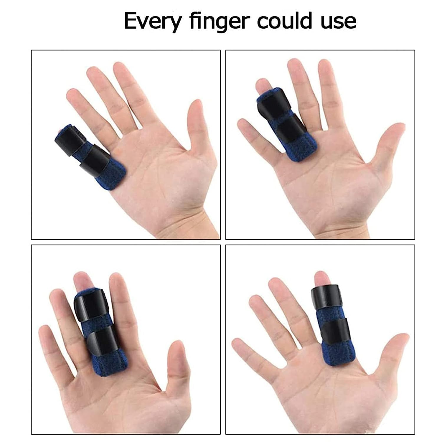 5 Pcs Finger Splints Finger Straightener Finger Support Finger Stabilizer Brace,Soft Fabric Thumb Splint Finger Brace,Finger Splint Trigger,Finger Straightener Index Pinky Finger Splint Brace image number 2