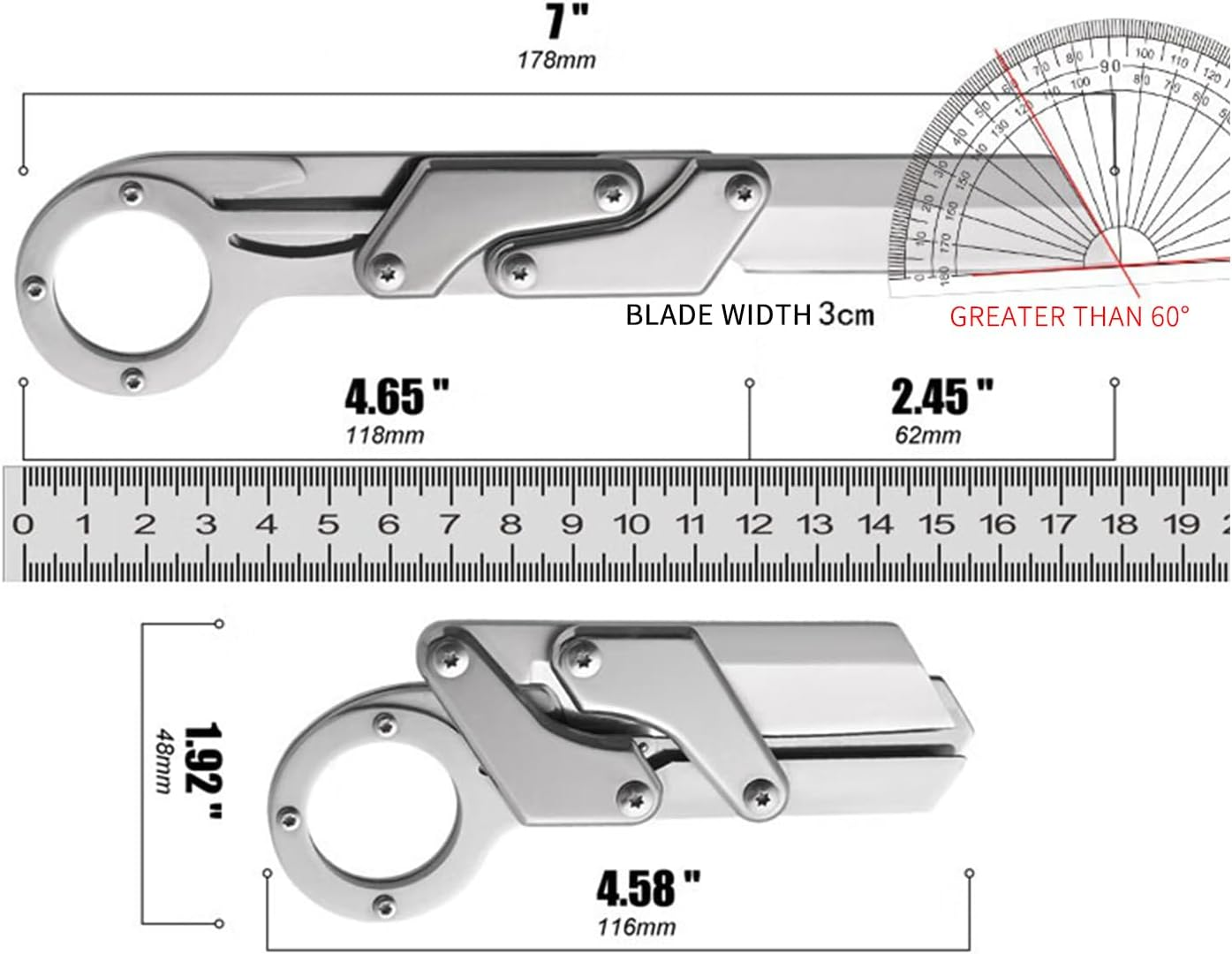 Outdoor Mechanical Folding Knife High Hardness Push-Activated Multi-Functional image number 2
