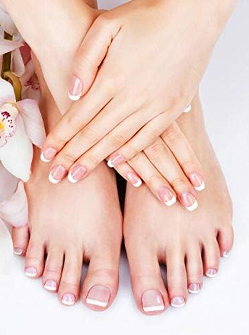 144 Pieces French Nail Stickers Nail Manicure Stickers French Tip Guides Self-Adhesive White Manicure Art Nail Stickers Tips Half Moon Shape Vinyl Art Decorations