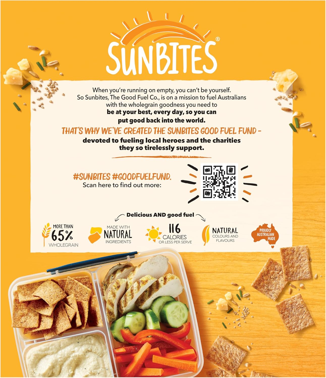 Sunbites Cracker Mix Kids Lunchbox Multipack (Sour Cream & Chives, Cheddar & Chives, Sea Salt) 12 Pack image number 1