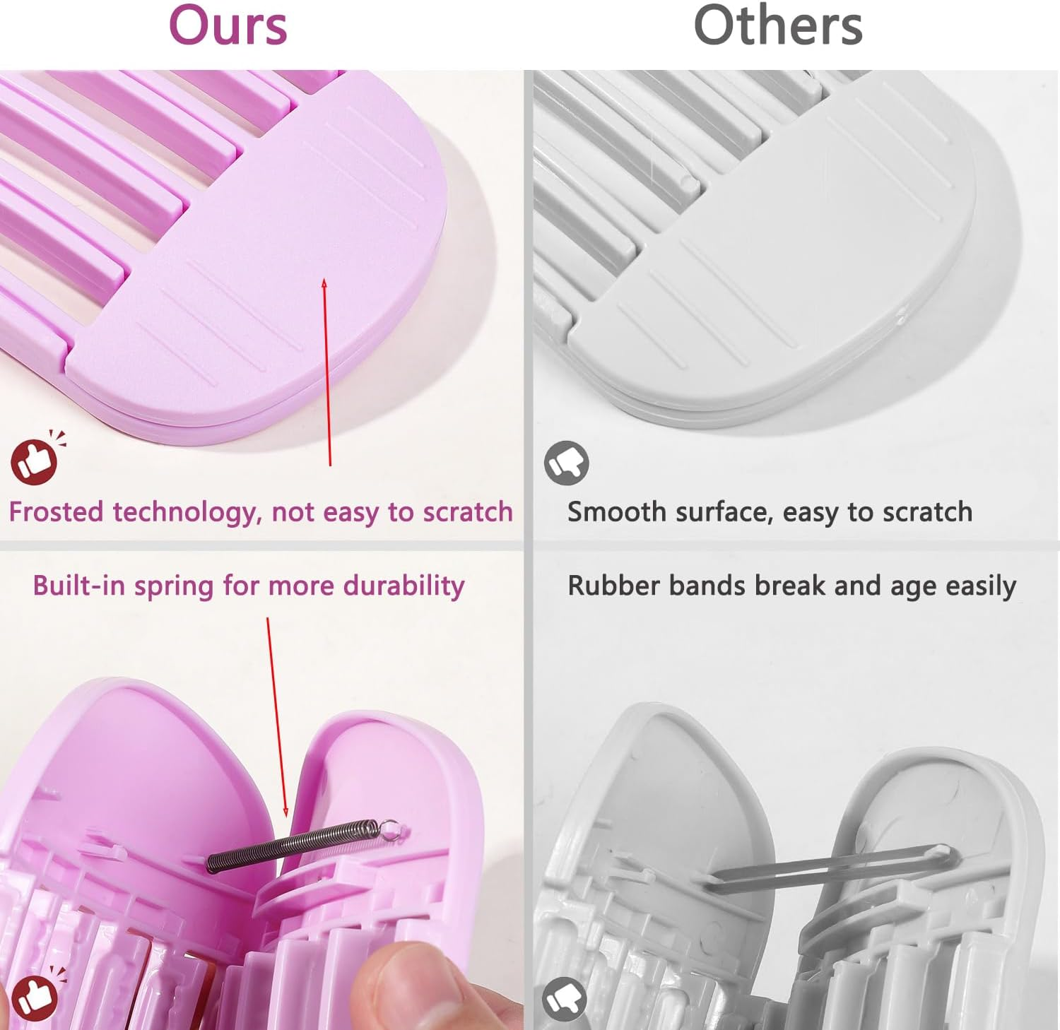 Hair Volume Clip 2 Pack for Fluffy Hairstyles, No-Crease Hair Volumizing Clip Comb, Root Lifting Volume Booster Tool for Full, High Crown Look, Ideal for Blow-Dry Styling for Men & Women image number 6