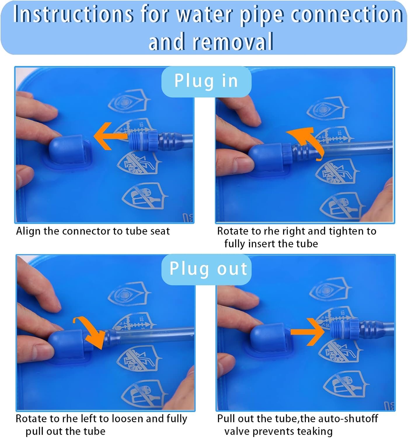 TANNOZHE Hydration Bladder 1.5,2,3Litre Leak Proof Water Bladder Reservoir,Bpa Free Hydration Pack Replacement,Sports Travel Reservoir Hydration Bag Pack Hiking Outdoor