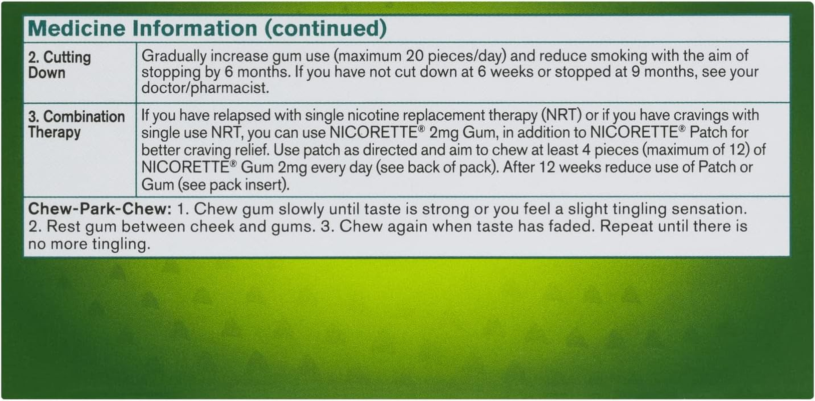 Nicorette Quit Smoking Regular Strength Nicotine Gum Classic 75 Pack image number 2