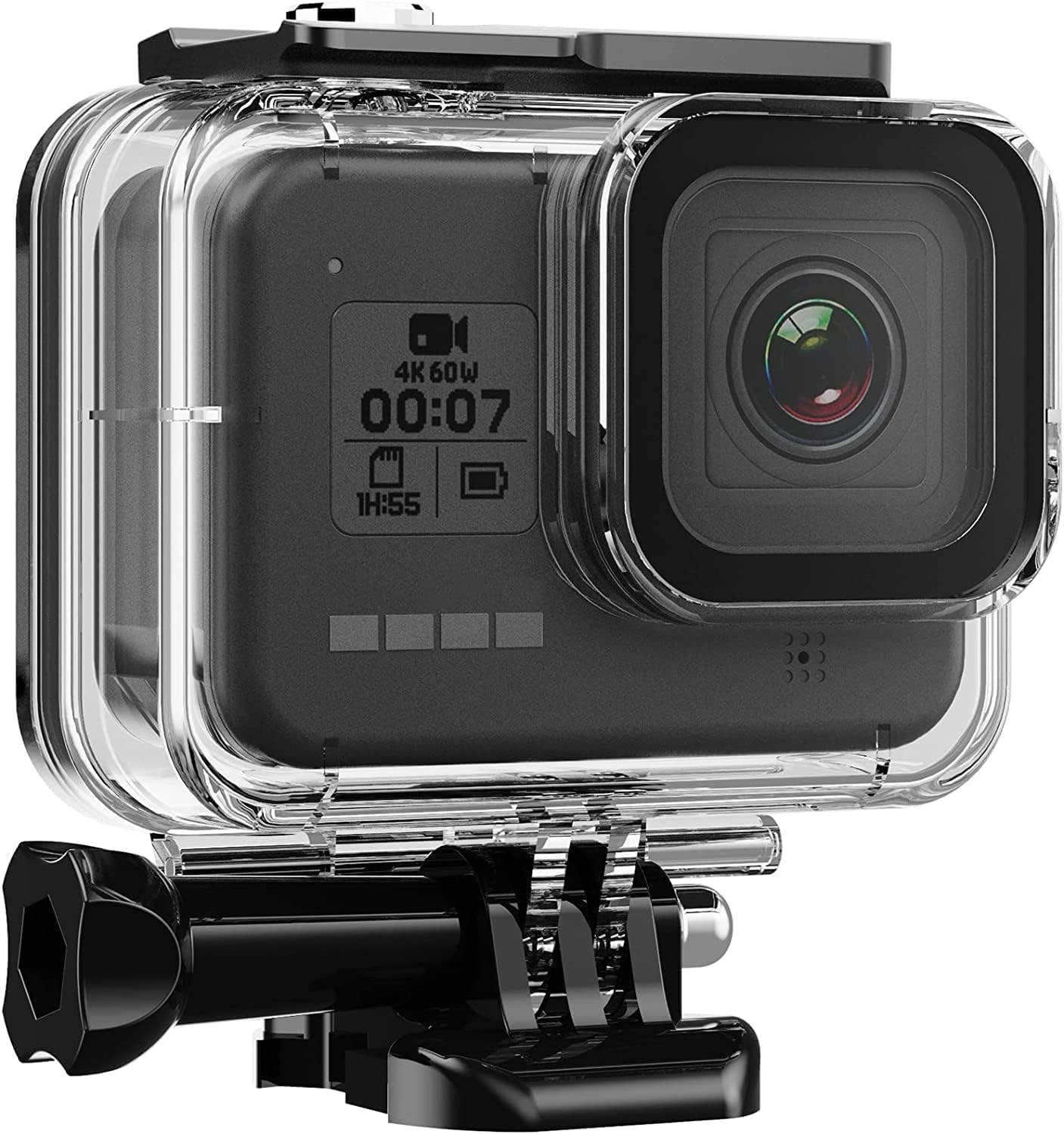 Waterproof Housing Case for Gopro Hero 8, Waterproof Case Diving Protective Housing Shell for Gopro Action Camera Underwater Dive Case Shell with Mount & Thumbscrew image number 5