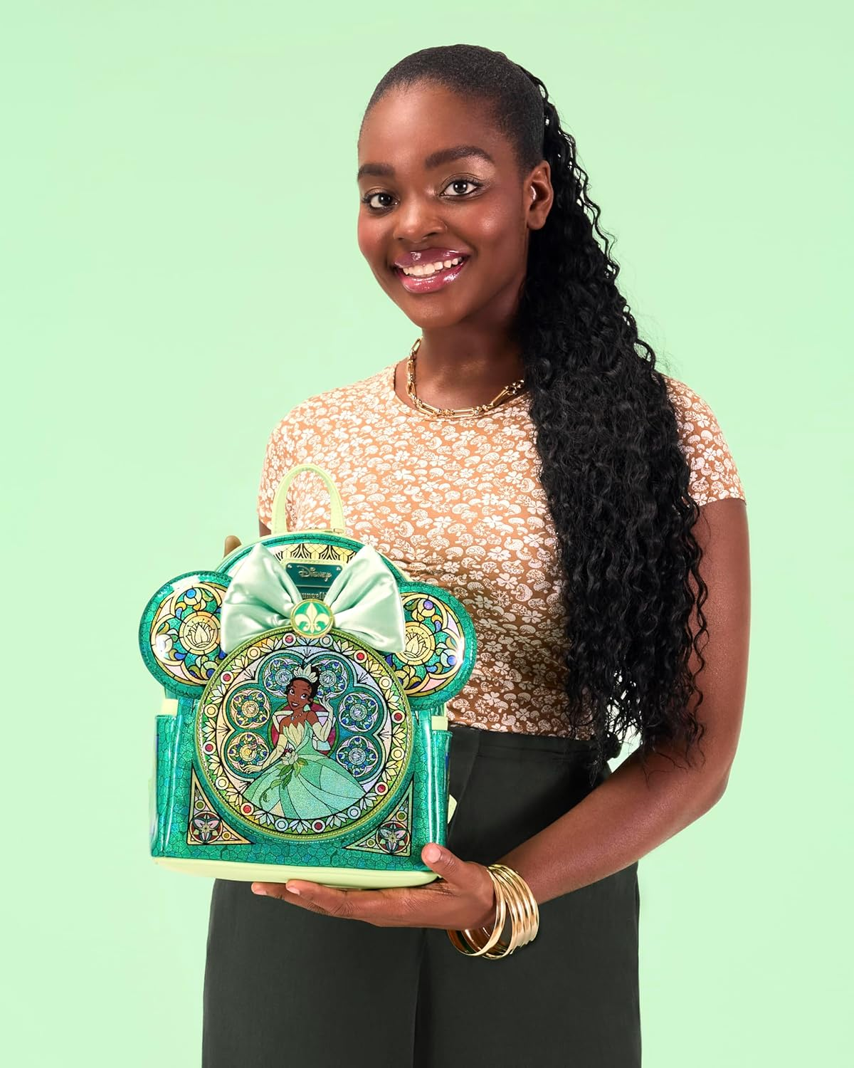 Loungefly - Disney - Tiana - Stained Glass Collection - Mini Backpack image number 3