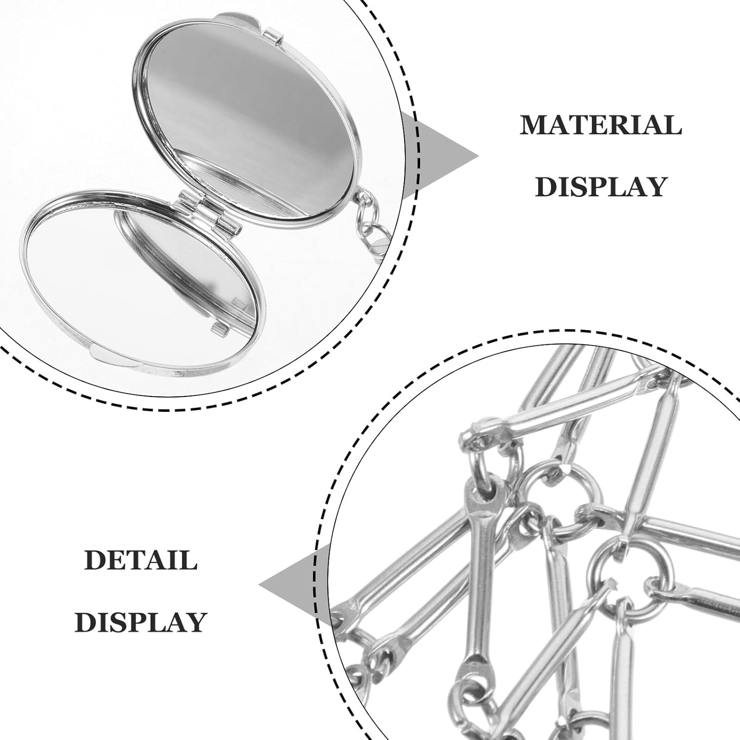 HAMPPLIES Stainless Steel Mesh Lipstick Pouch Keychain Organizer Pendant for Women Ventilated Compact Holder Handbag Charm Accessory for Purse Decorations image number 1