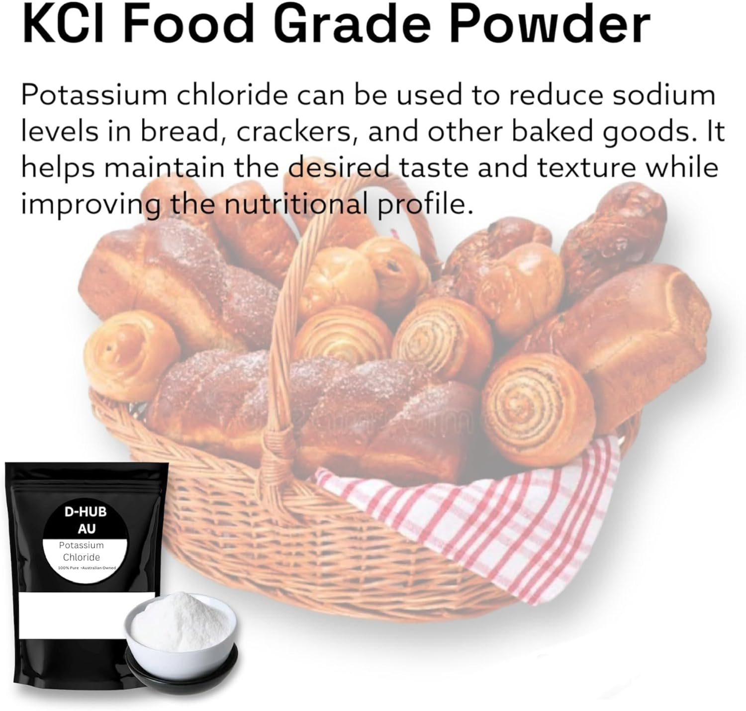 250G Potassium Chloride Powder Salt Substitute | Potassium Chloride Pure Powder Food Grade. image number 2