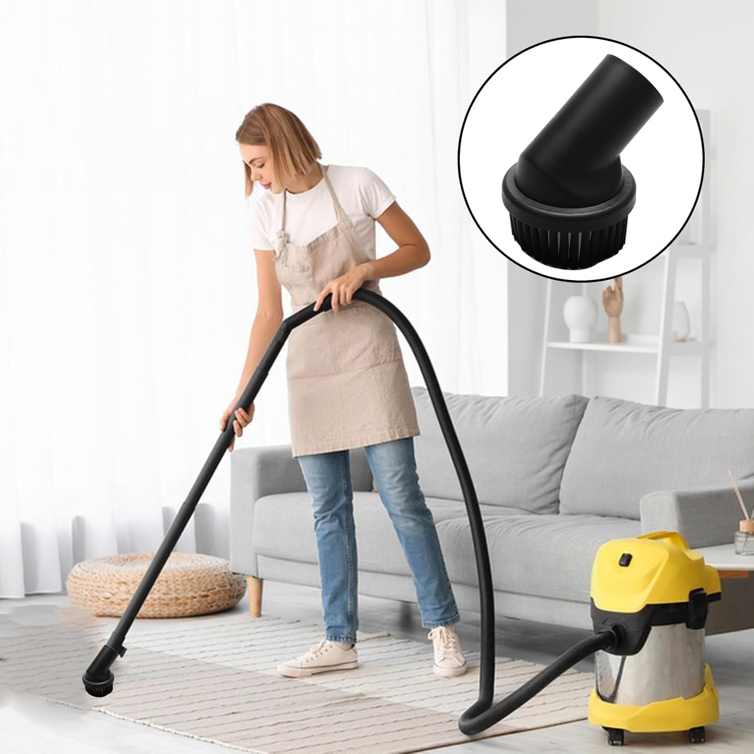 MJIYSGS 3PCS 35Mm Brush for Henry Hoover, Vacuum Cleaner Attachment, Dusting Brush Head, Universal Replacement round Dusting Brush image number 3