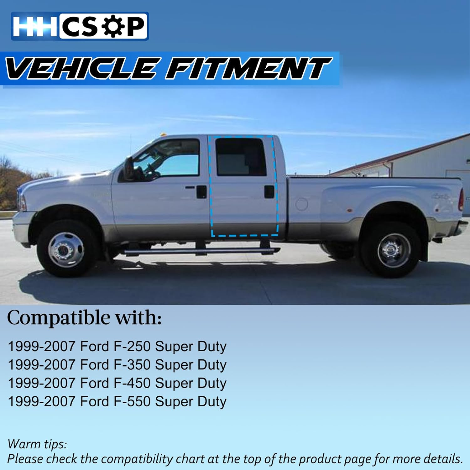 Rear Door Lock Latch & Cable Left Driver Side for 1999 2000 2001 2002 2003 2004 2005 2006 2007 Ford F250 F350 F450 F550 Super Duty Upper and Lower Latches Assembly Replace 6C3Z-28264A01-A image number 4