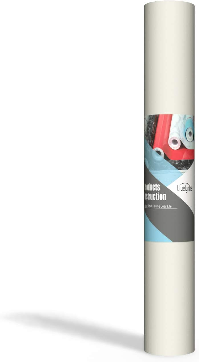 Livelynine Solid Beige Contact Paper for Cabinets Removable Wallpaper Peel and Stick Countertop Old Furniture Decorations Stick on Backsplash Adhesive Shelf Liners for Kitchen Cabinet 15.8"X78.8"Roll image number 1