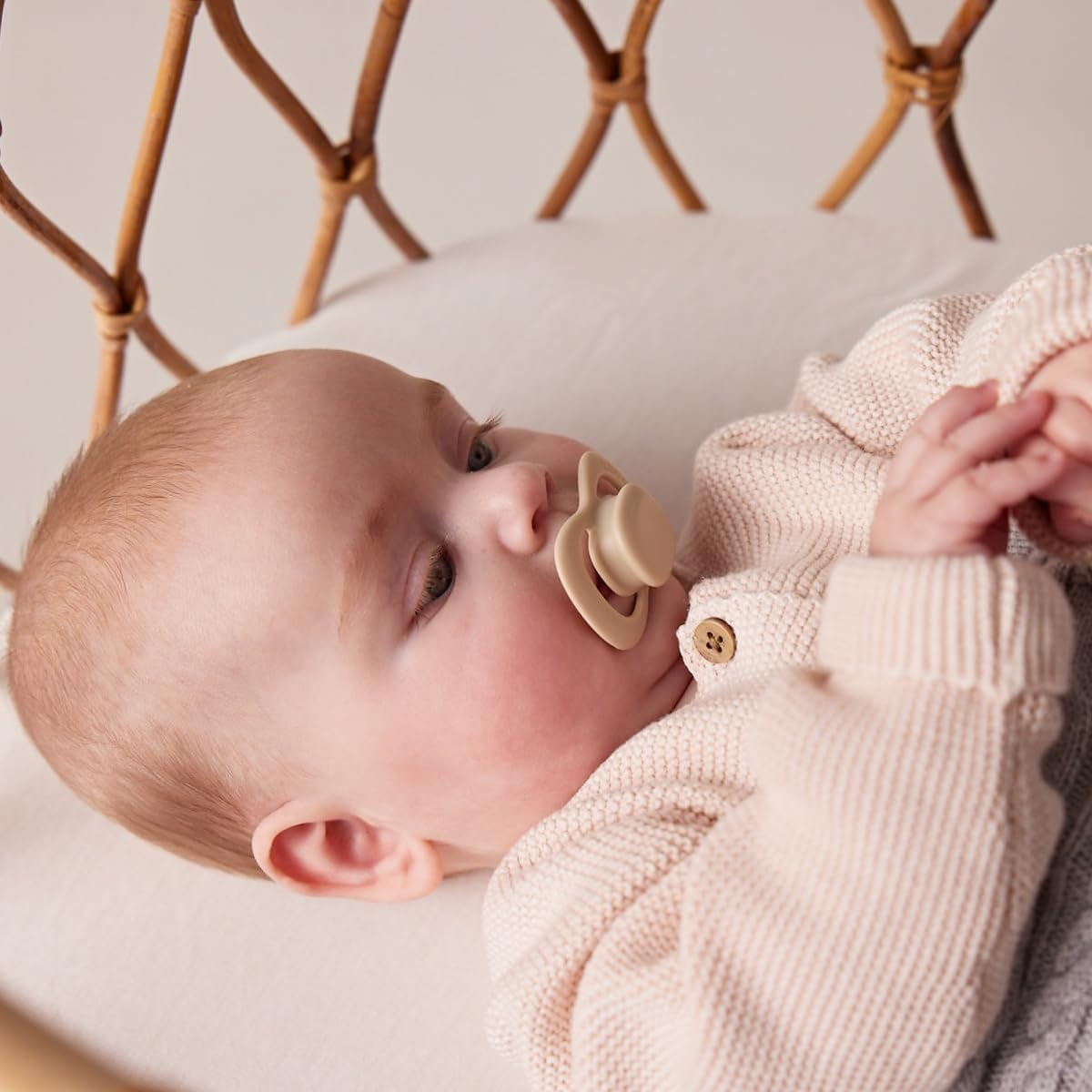 B.Box Latex Pacifier Twin Pack, Vanilla/Latte, Size 2 image number 1