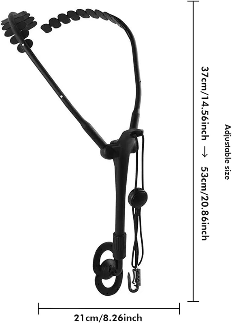 AIMALL Adjustable Saxophone Strap, 14.56-20.86 Inches, Detachable Double Shoulder Support with Comfort Pad, Ergonomic Design for Alto/Tenor Sax Players image number 5