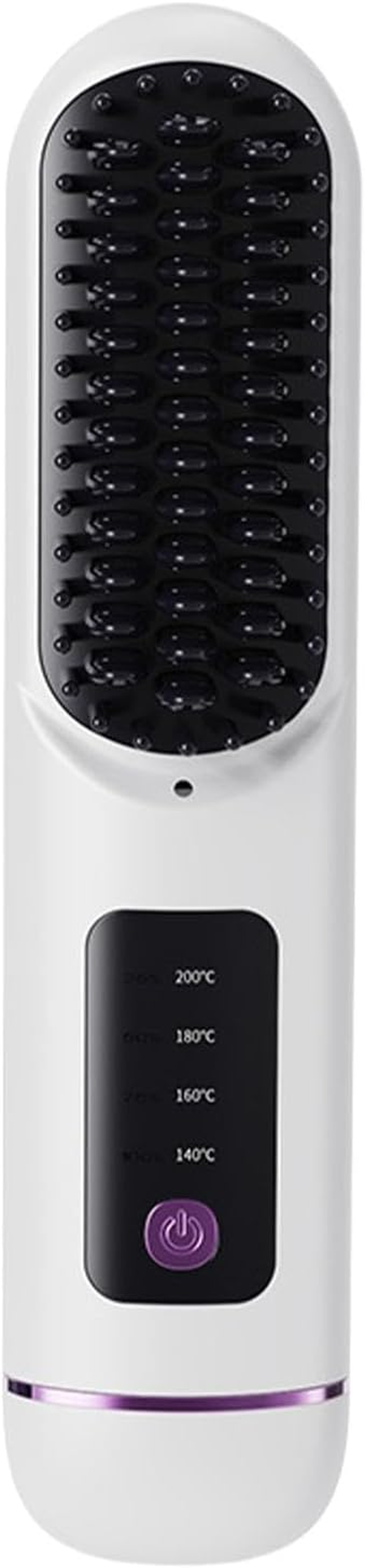 Portable Hair Straightener Brush - Lightweight Straightener Brush | Cordless Straightener Brush 4 Adjustable Temperature USB Straightening Comb for Home and Travel image number 2