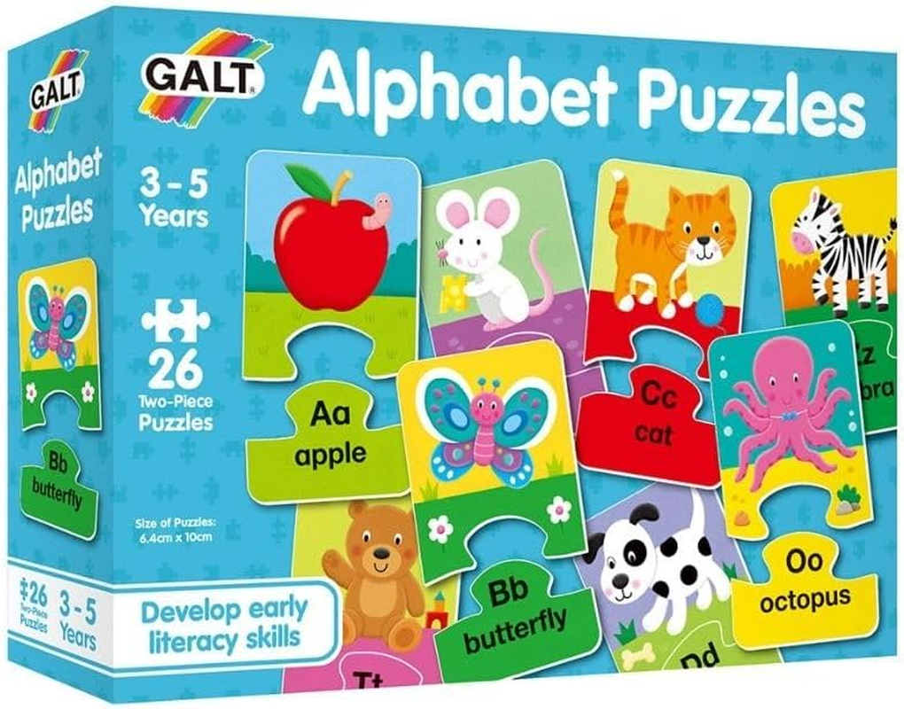 Galt Alphabet Puzzles &ndash; 26 Two-Piece Jigsaw Puzzles for Kids Age 3&ndash;5, Early Literacy & Matching Skills image number 2