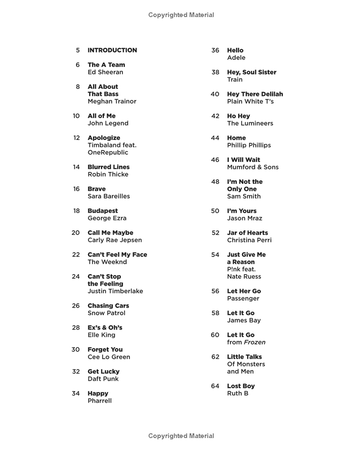 Hal Leonard Hit Songs Super Easy Song Book image number 4